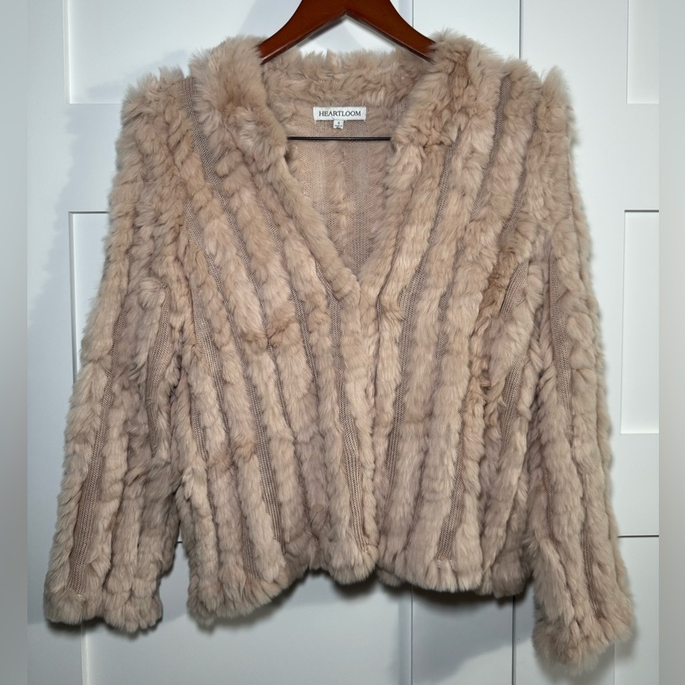 STUNNING Real fur vest light pink